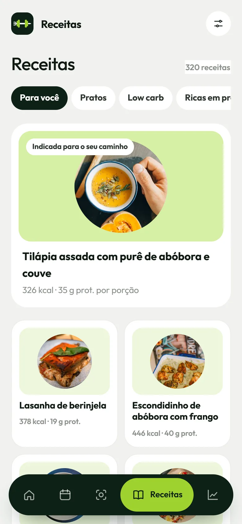 Lista de receitas